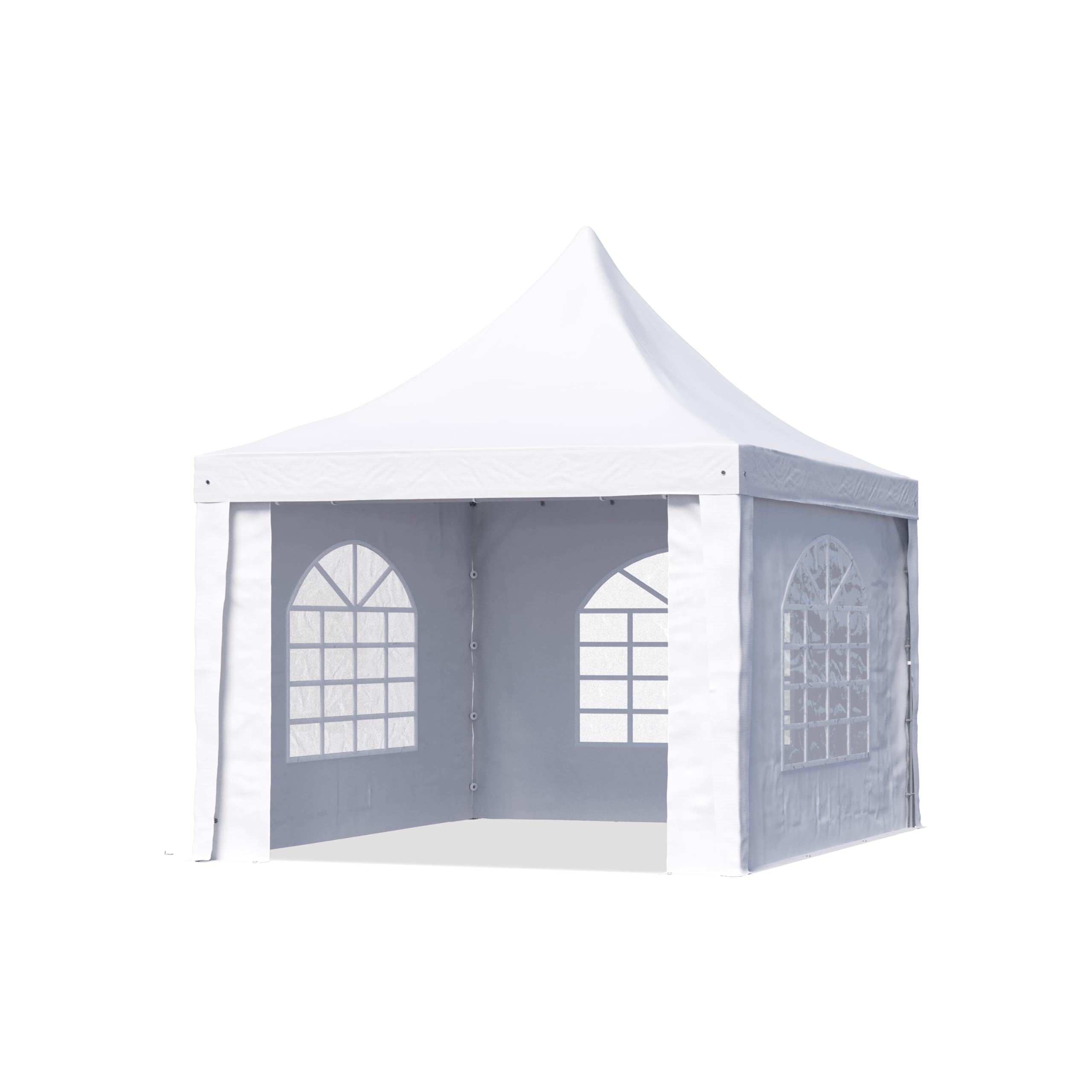 TOOLPORT Pagodenzelt Pavillon 3x3 m schnell & einfach zu montieren mit Fenstern