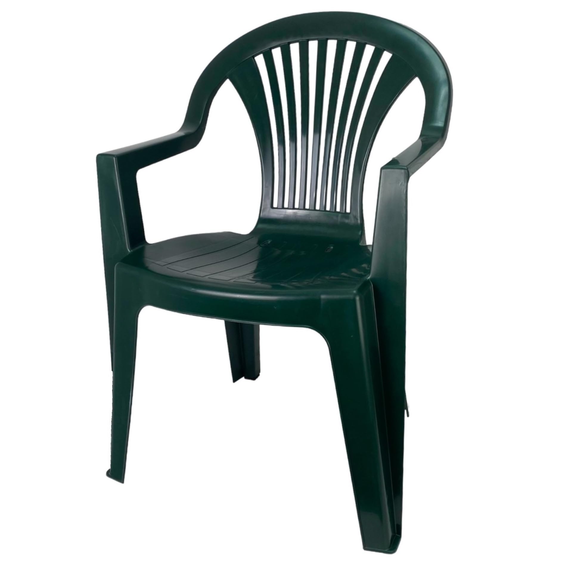 Set de Sillas plasticas para Terraza, Jardín, Patio, Playa, Camping, apilables (2X Verde)