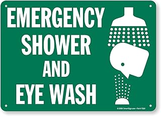 SmartSign-S-4231-AL-14 Emergency Shower and Eye Wash Sign by | 10