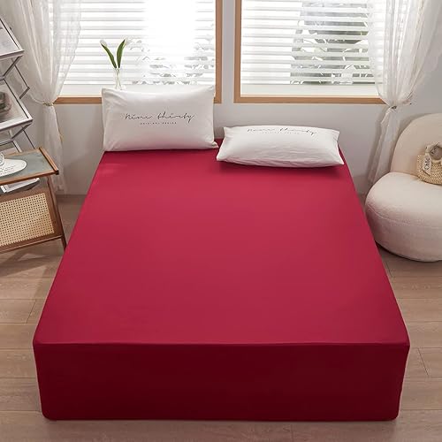 Miniatura 2 de rushrushlulu Sábana bajera ajustable suave y de microfibra tamaño Queen solo se adapta a sábanas de colchón de 15 pulgadas, sábanas bajeras suaves