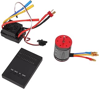 Brushless Motor, 3300kv Brushless Motor + 60A Waterproof ESC + Programming Card Combo Kit for 1/10 Remote Control Car
