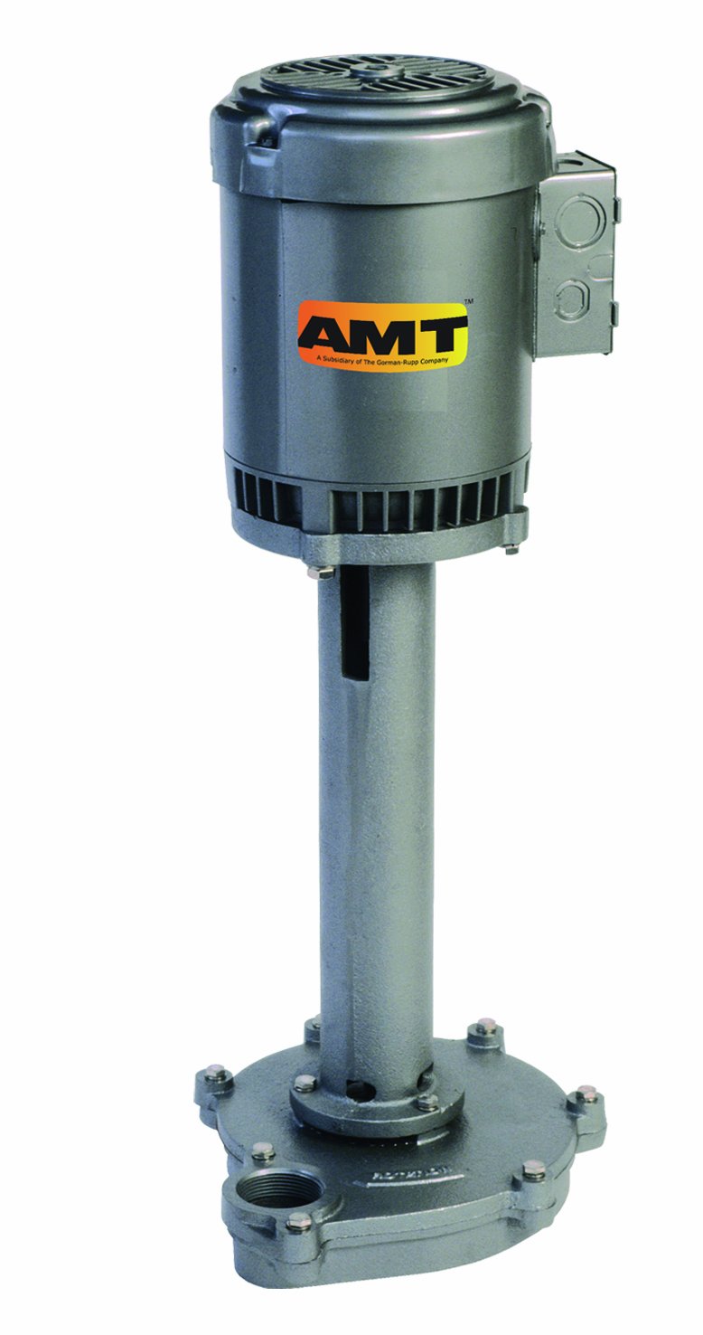 AMT Pump 4422-95 Heavy Duty Industrial Coolant Pump, Cast Iron, 1/3 HP 3-Phase, 208-230/460V, Curved B, 1-1/4" NPT Female Discharge Port