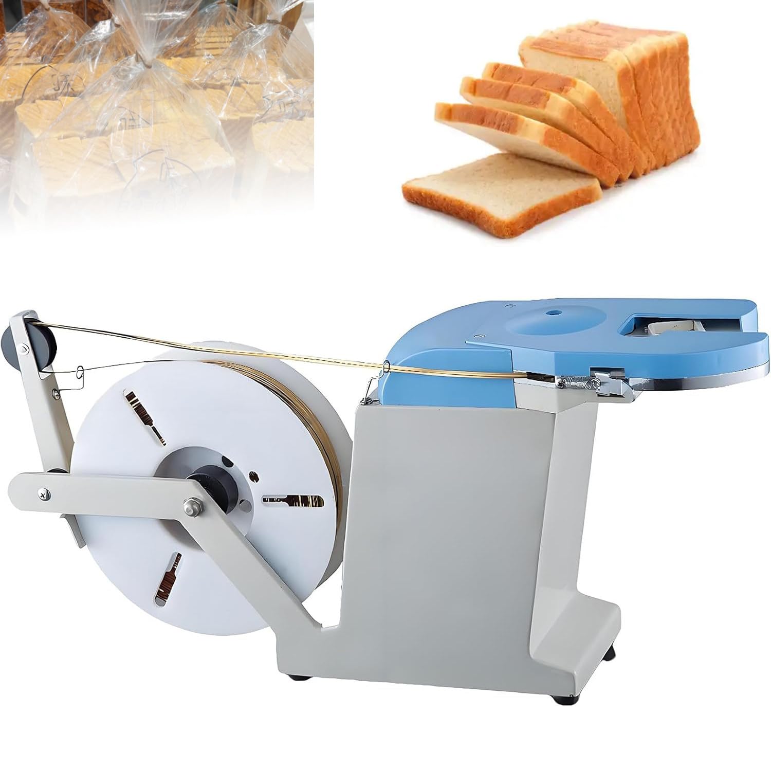 ASerZenith Automatic Bag Closure Machine, Semi-Manual Twist Tying Equipment, Compatible With Metallic Twist Ties For Bakery, Candy, Snacks, Gift Packaging