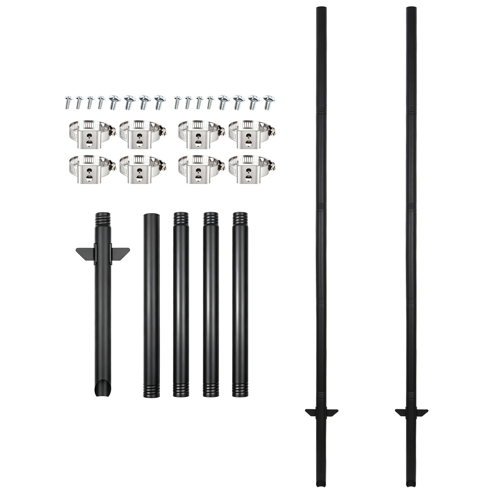 2pcs Sign Stake 6.7feet Hight 38mm Diameter Metall Stand Mount Holder with Stake Patchwork Outdoor