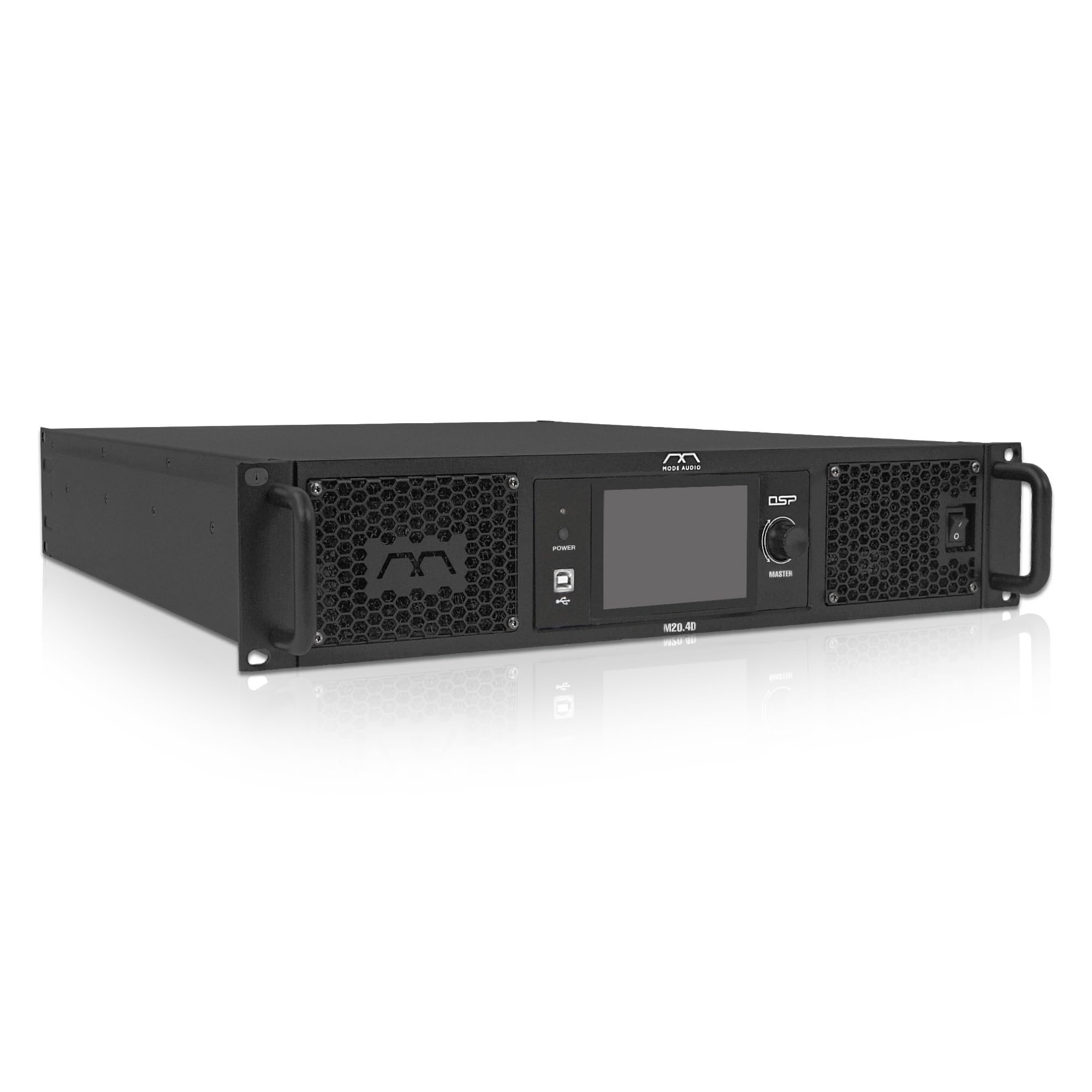 Sound Town MODE Audio Class-D 4-Channel PA/DJ Professional Power Amplifier, DSP, Dante, FIR, 4 x 3400W RMS at 4?, Capacitive Touch Screen, PFC Power (M20.4D)