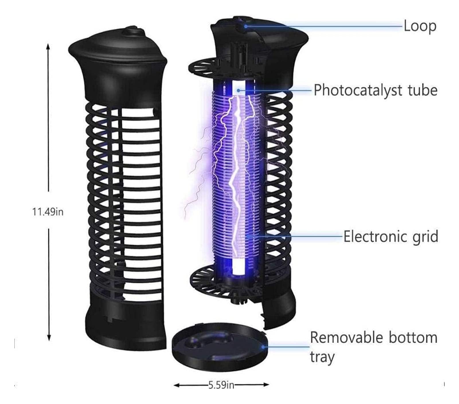Elektryczny środek do zabijania komarów Pułapka na muchy i owady Potężny środek do zabijania owadów na komary UV do oświetlenia elektronicznego Strona główna Sypialnia Środek odstraszający owady