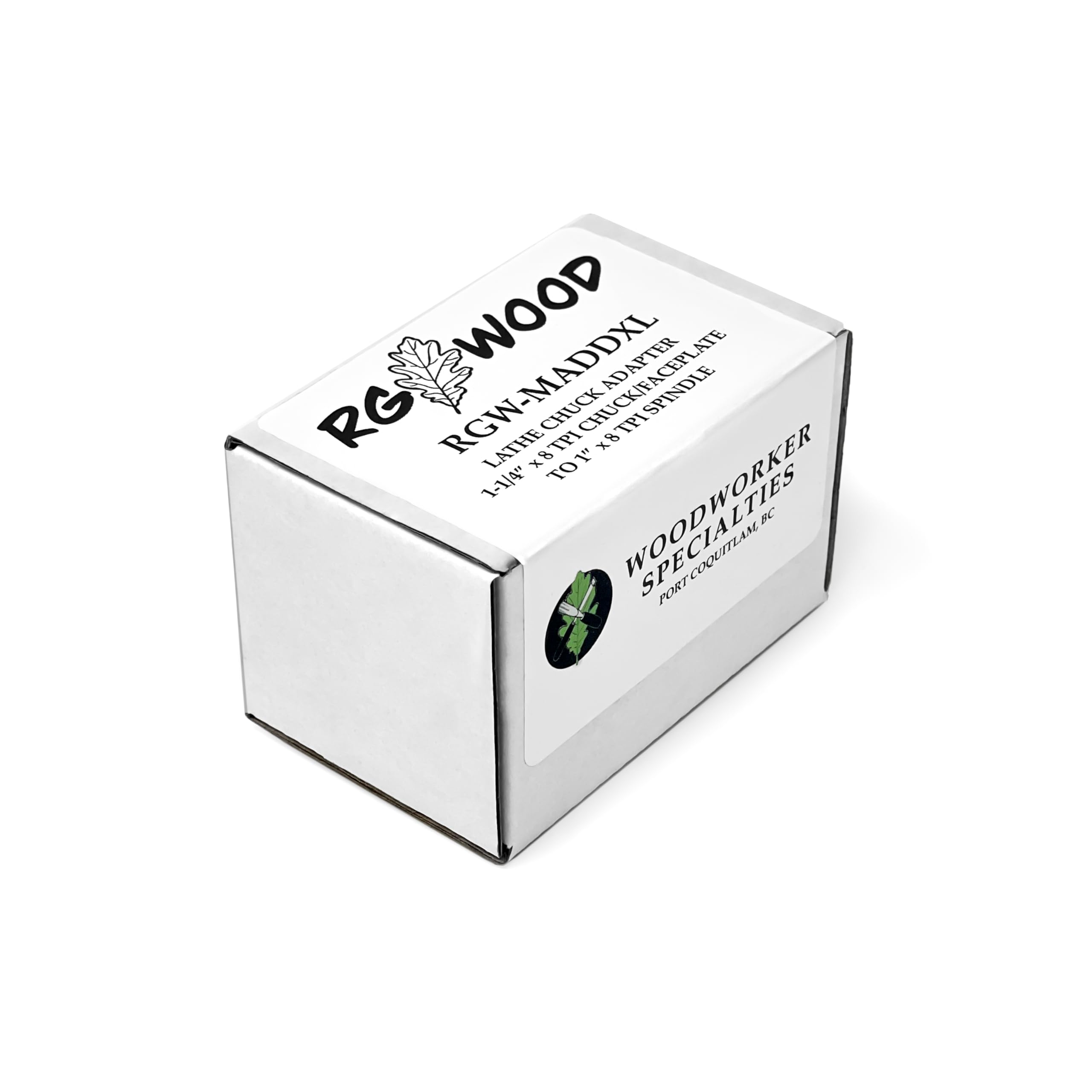 Adaptador de placa frontal de portabrocas de torno de 1-1/4 pulgadas x 8 tpi a placa frontal o portabrocas de 1 pulgada x 8 tpi