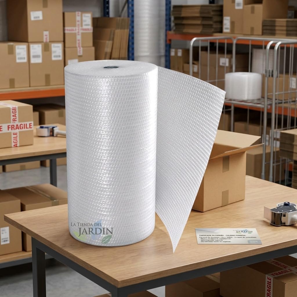 Suinga Luftpolsterfolie, 1 x 160 m, Schutzfilm für Verpackung und Versand | Schutz vor Stößen und Kratzern | Isoliermaterial für Umzug, Lagerung und Verpackung
