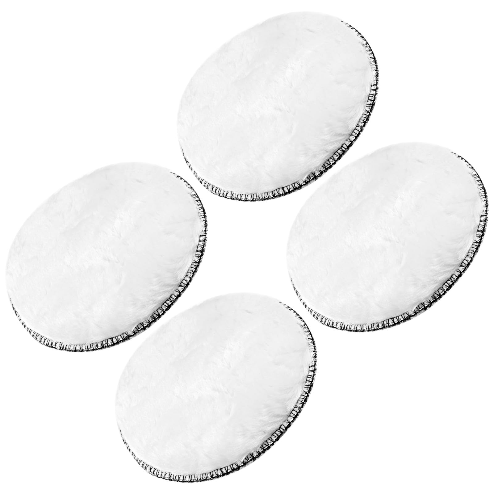 CoCud Wool Polishing Pad, 5" Diameter, Wool Hook and Loop Backing Buffing Pad - (Applications: for Cars Glass, Wood Products), 4-Pieces