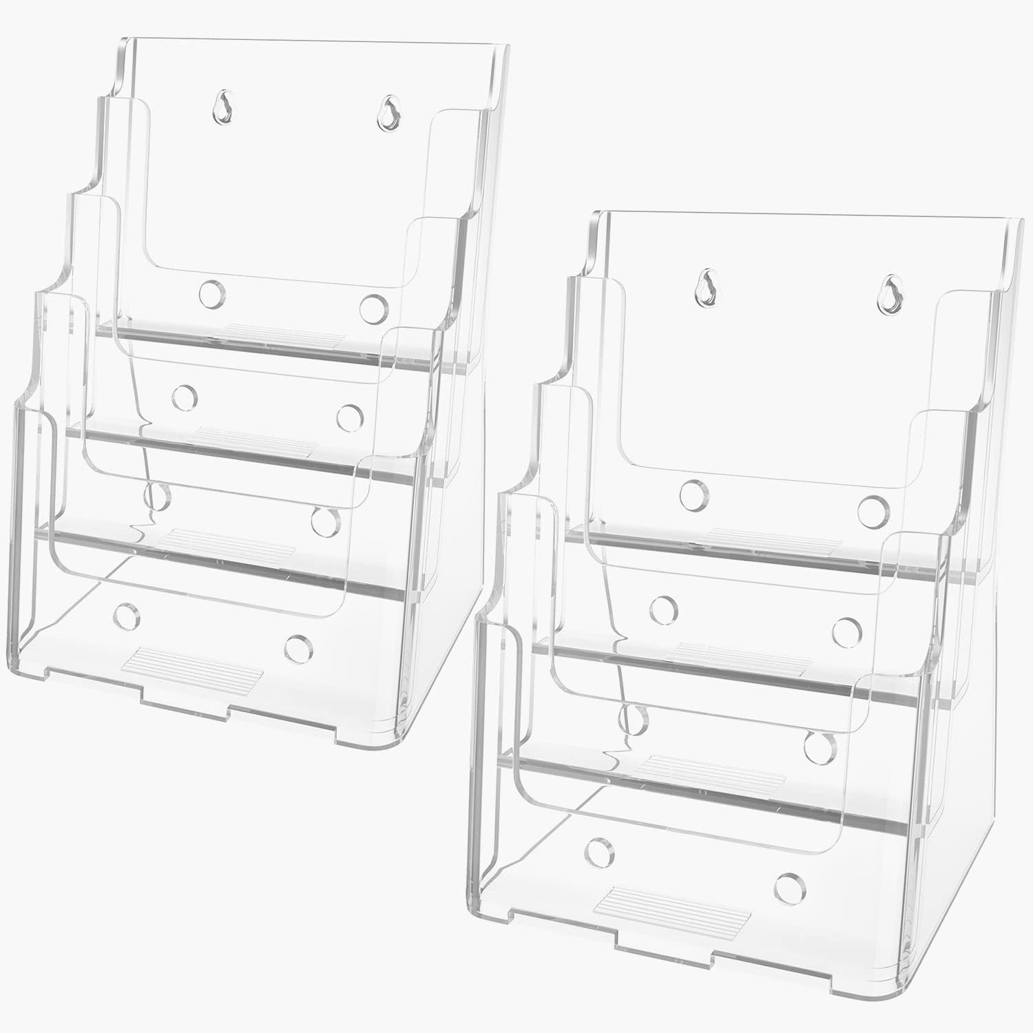 MaxGear Acrylic Brochure Holder 6x8 inches Flyer Holder 4