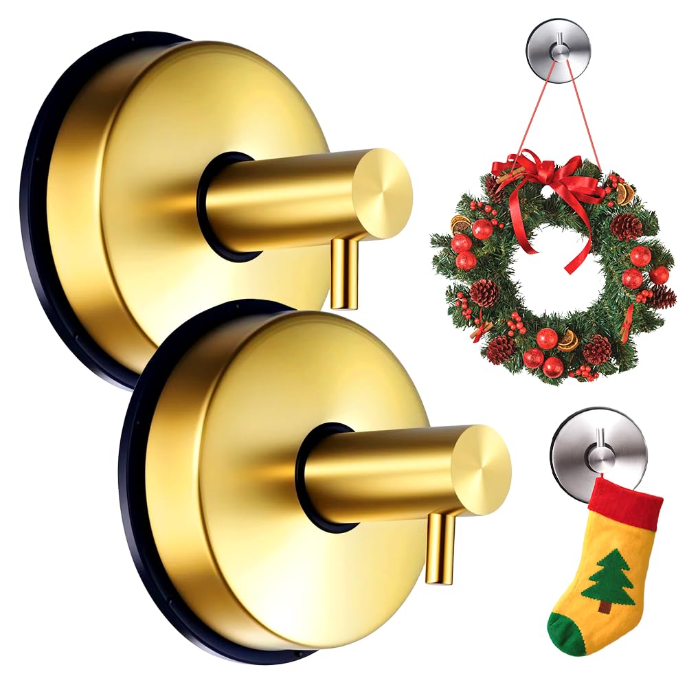 2PCS Suction Cup Hooks for Door Wreaths on Glass Suction Cup Hooks for Shower 2026 Hanging Towels for