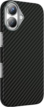 CONSTRAIN - iPhone 17 ile uyumlu Apple Kılıf Magsafe ile uyumlu Şarj Özellikli Ultra Slim Aramid Karbon Fiber Kevlar Kapak - siyah