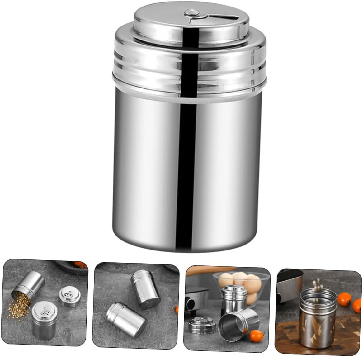 Stainless Steel Pepper Shaker for Seasonings, Dry Storage