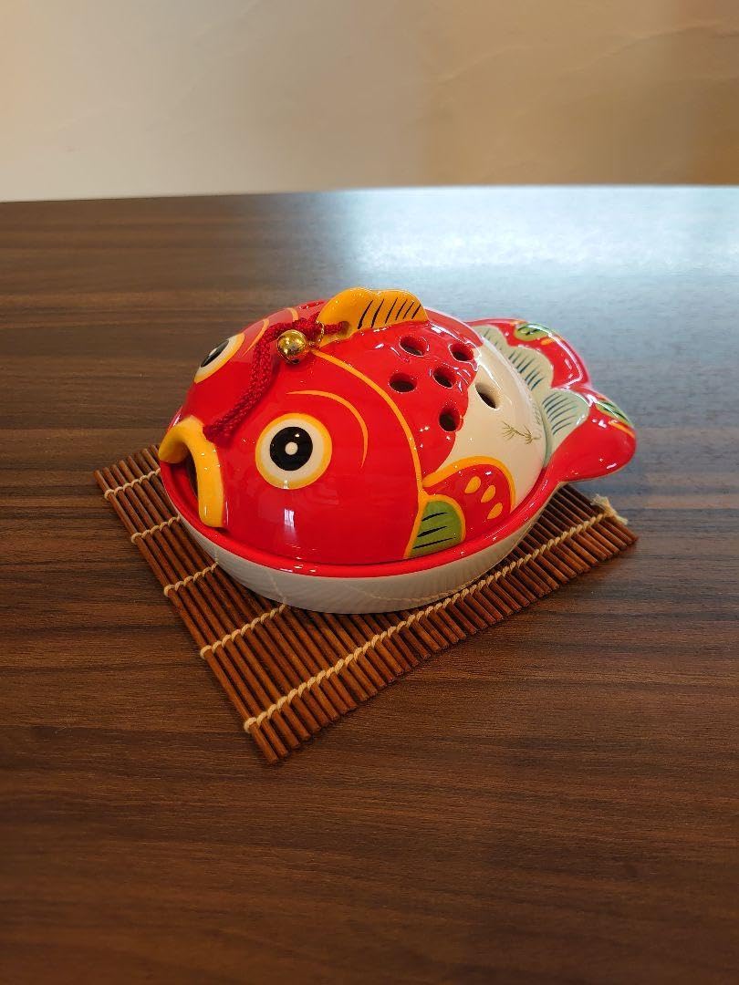 Amazon.co.jp: 薬師窯 金魚 蚊遣器 陶器 蚊取り線香 懐かし屋 箱有り