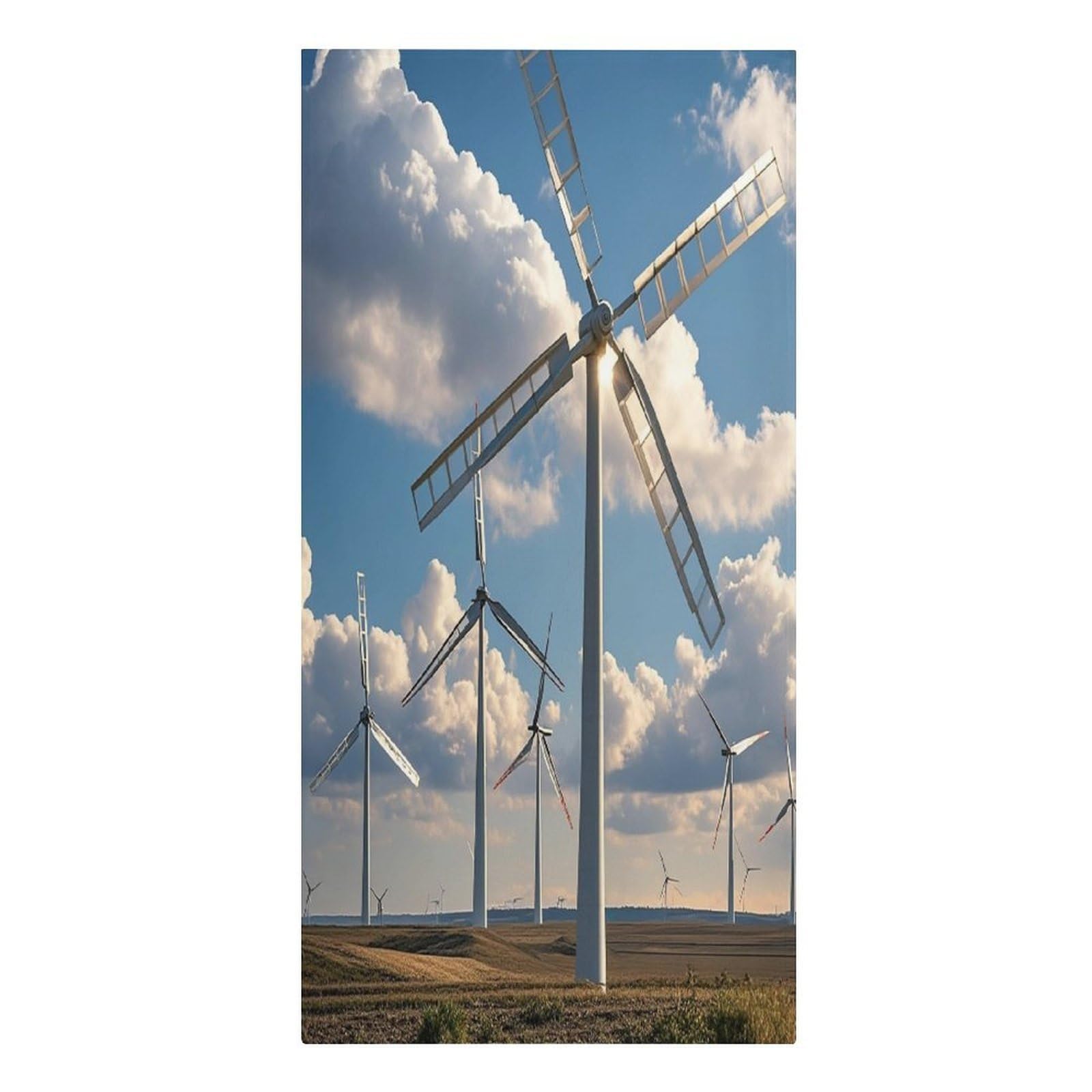 FekiLoot Windmills Beach Towels Super Absorbent Bath Towel Oversized Microfiber Towel Soft Beach Blanket Fashon Quick Dry Travel Towels for Beach Bathroom Pool Adult 30" X 61"