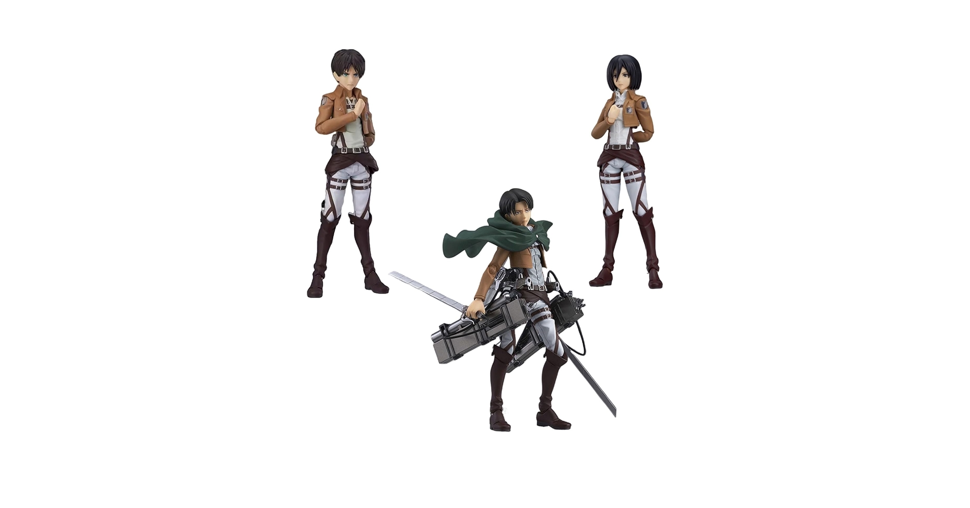 進撃の巨人 figma リヴァイ　エレン　ミカサ フィギュア　セット 進撃の巨人フィギュアマックスファクトリー figma ミカサ