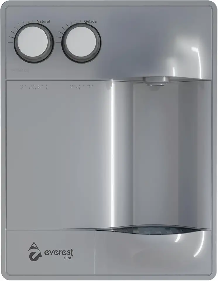 Purificador de Água Refrigerado por Compressor Soft Everest Slim Prata 110v