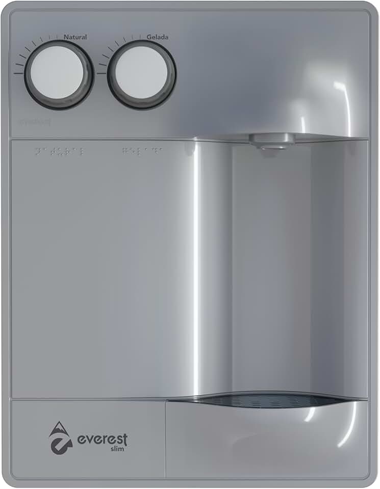 Purificador de Água Refrigerado por Compressor Soft Everest Slim Prata 110v