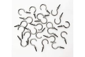 50 Pcs Stainless Steel Screw Ceiling Hooks 7/8 inch Cup Hook Screw...