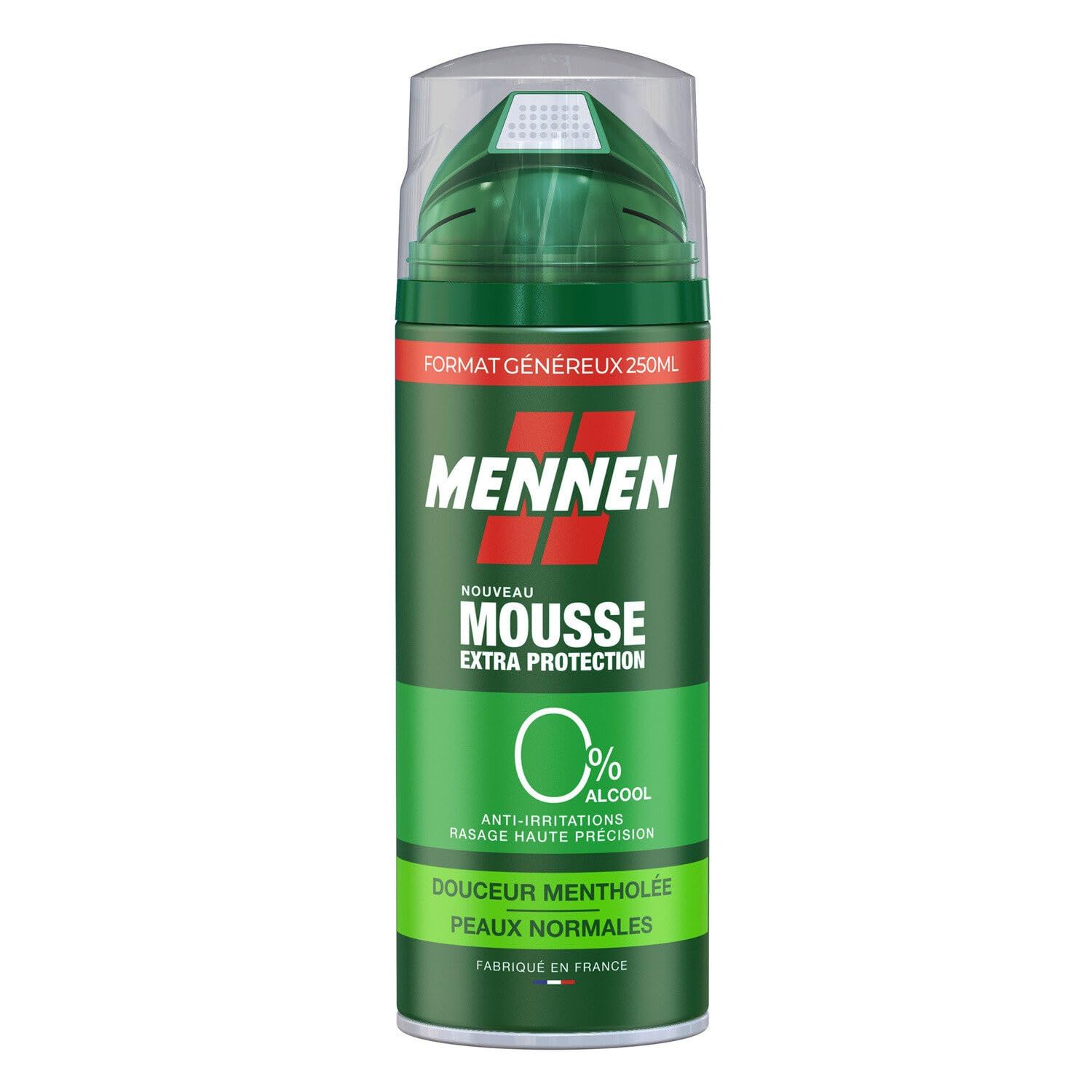 Mennen Mousse Pro-Tech Systeme Douceur Mentholée Peaux Normales 250ml (lot de 4)