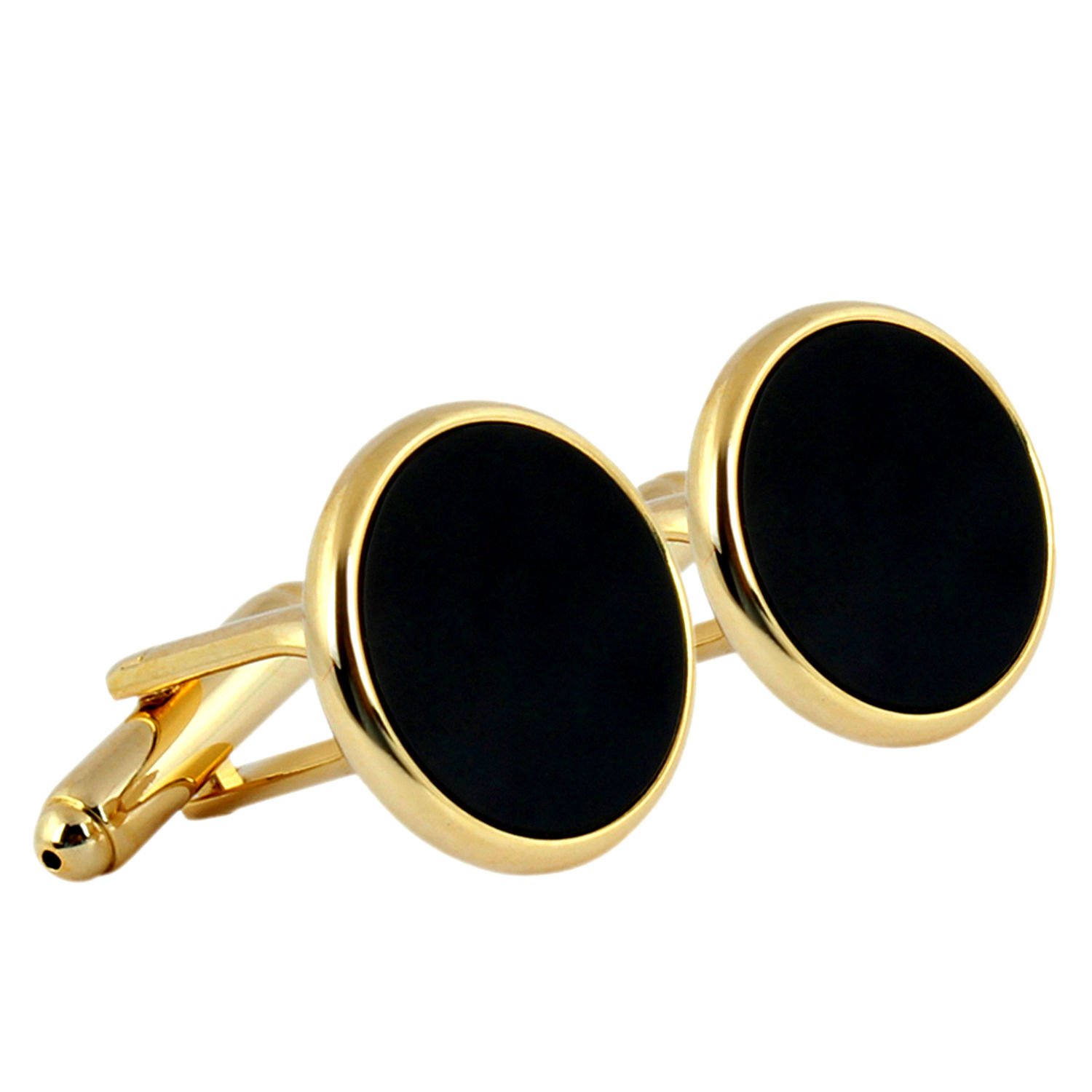 Peluche Black Onyx Stone Cufflinks for Men (B01BOM6FSI) Amazon Price History, Amazon Price Tracker