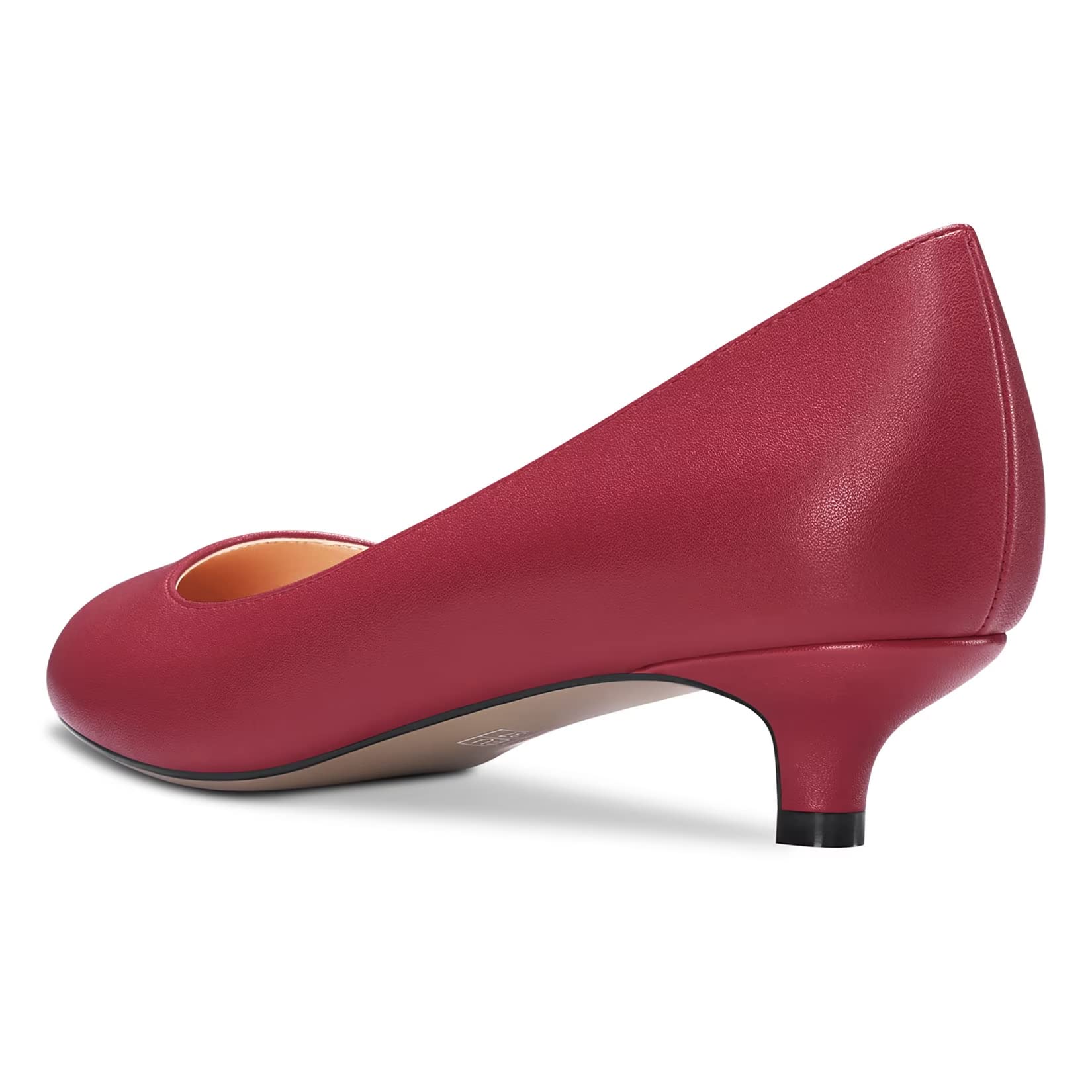 Saekcted Mujer Bajos Gatito Heel Redonda Punta Slip-on Pumps de Boda Cute 3.5 CM Heels