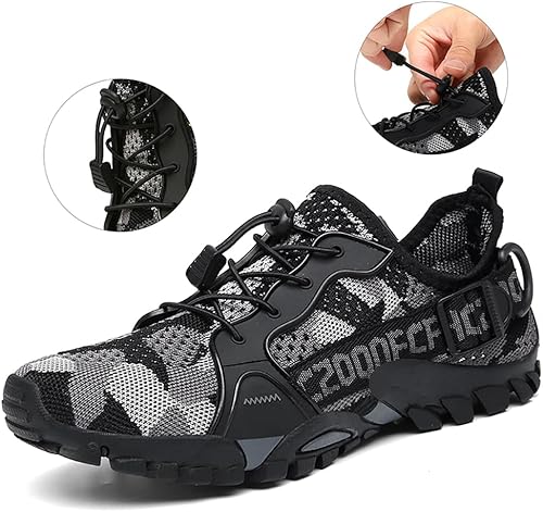 Miniatura 4 de TANGYUGEN Zapatos de agua para hombres y mujeres zapatos de senderismo al aire libre de secado rápido zapatos acuáticos para playa viajes senderismo