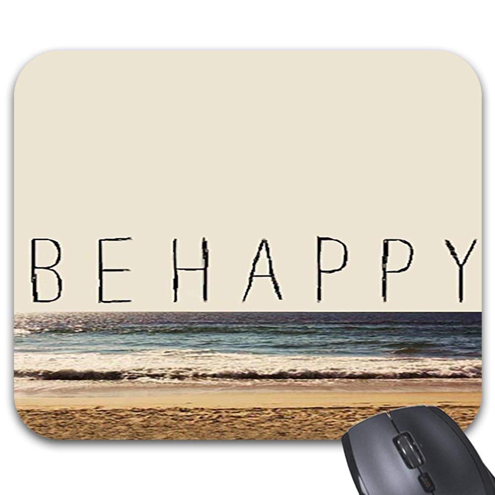 Travel Be Happy Mouse Pads 9 x 7.5inch
