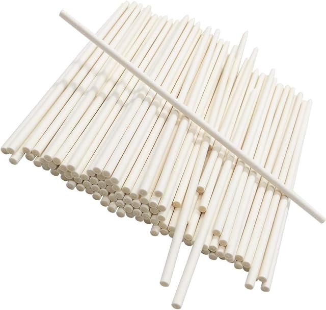 SONSMER 6-Inch Lollipop Sticks Cake Pop Sticks - 100 Pack