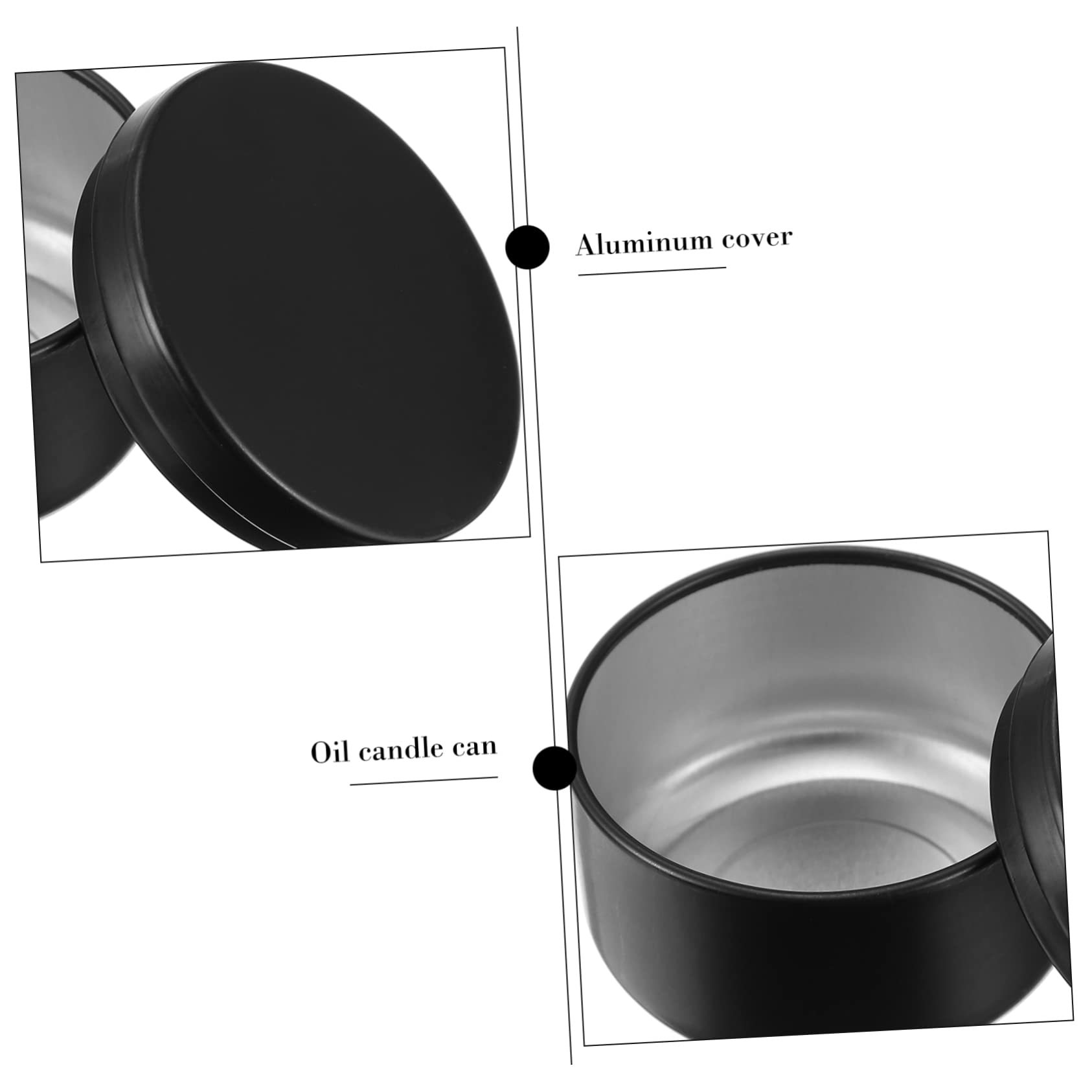 3 Set di Coperchi per Candele in Metallo da 50 Ml Barattoli per Candele in per La Fabbricazione di Candele Spezie Viaggi E Artigianato 12 Pezzi * 3