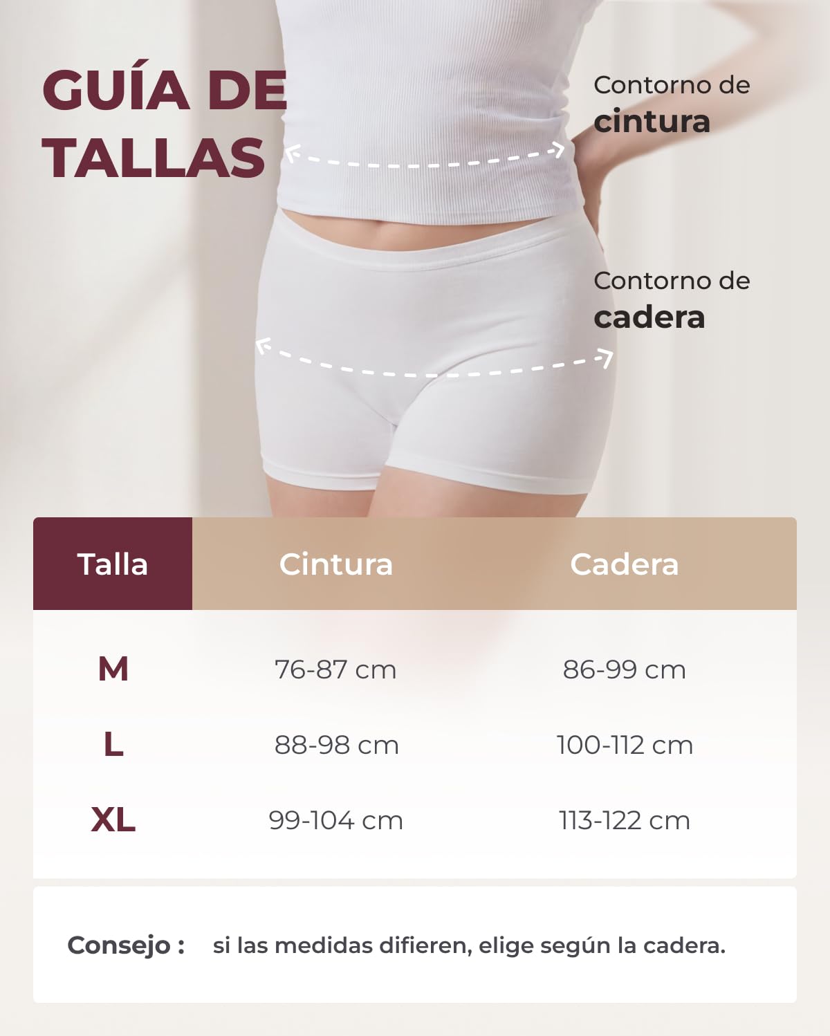 momcozy Bragas Desechables Postparto de algodón 100%, Pack de 7, Bragas Postparto para Mujer algodón Transpirables, de Talle Medio-Alto y con Refuerzo Ancho