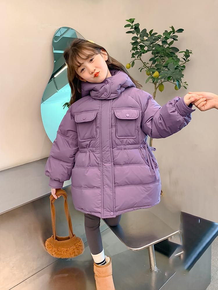 Chaqueta de invierno para niños, parka de invierno con capucha de piel, parka cálida, abrigo de invierno para exteriores, chaquetas+para+chaqueta de invierno para niñas, chaqueta acolchada para niñas