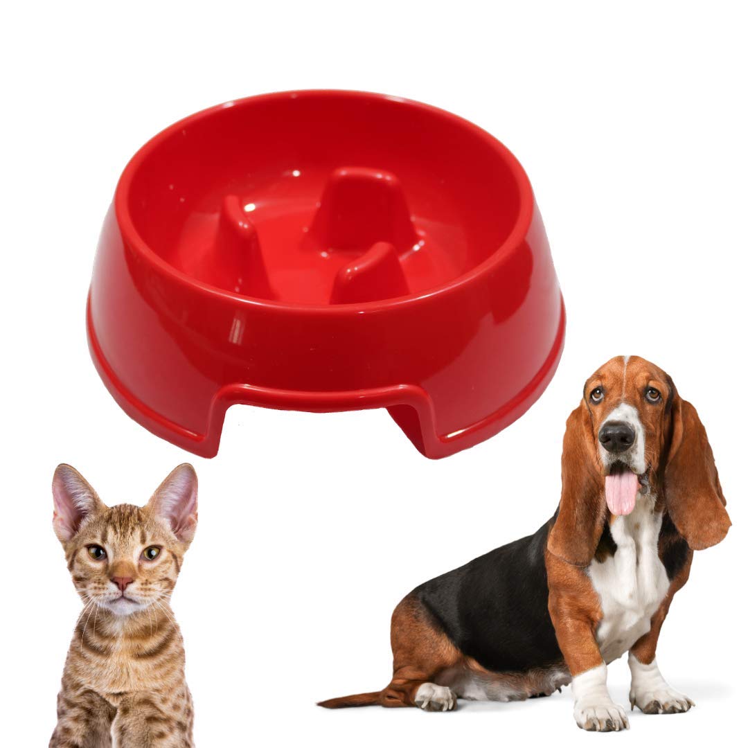 TAIYO PLUSS DISCOVERY® Slow Food Feeding Bowl, Size: (20X7 CM) (LXH), Interactive Slow Food Feeder Puzzle Non-Toxic Prevent Choking Design Pet Bowl, Suitable for Puppies, Medium Dogs, Cats (RED) (B08W9NZW8B) Amazon Price History, Amazon Price Tracker