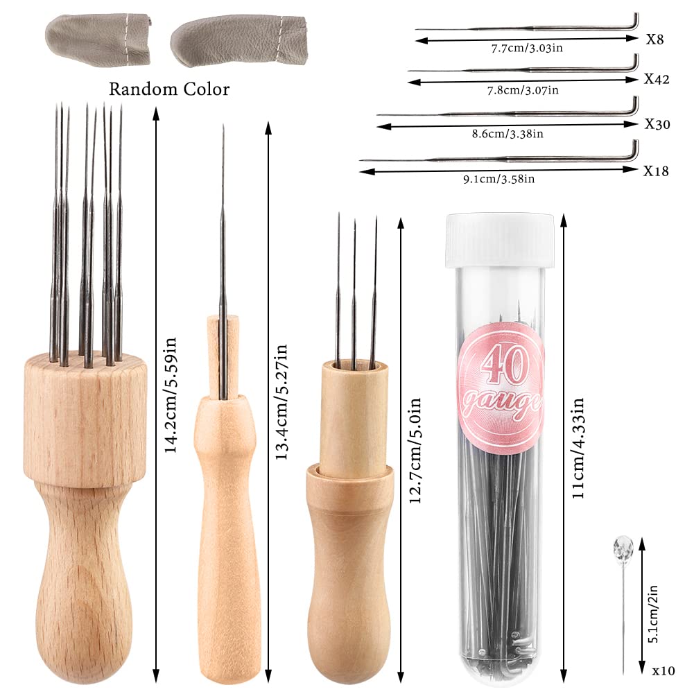 60 Pièces Aiguille A Laine, Fin, Moyen, Épais Spécifications