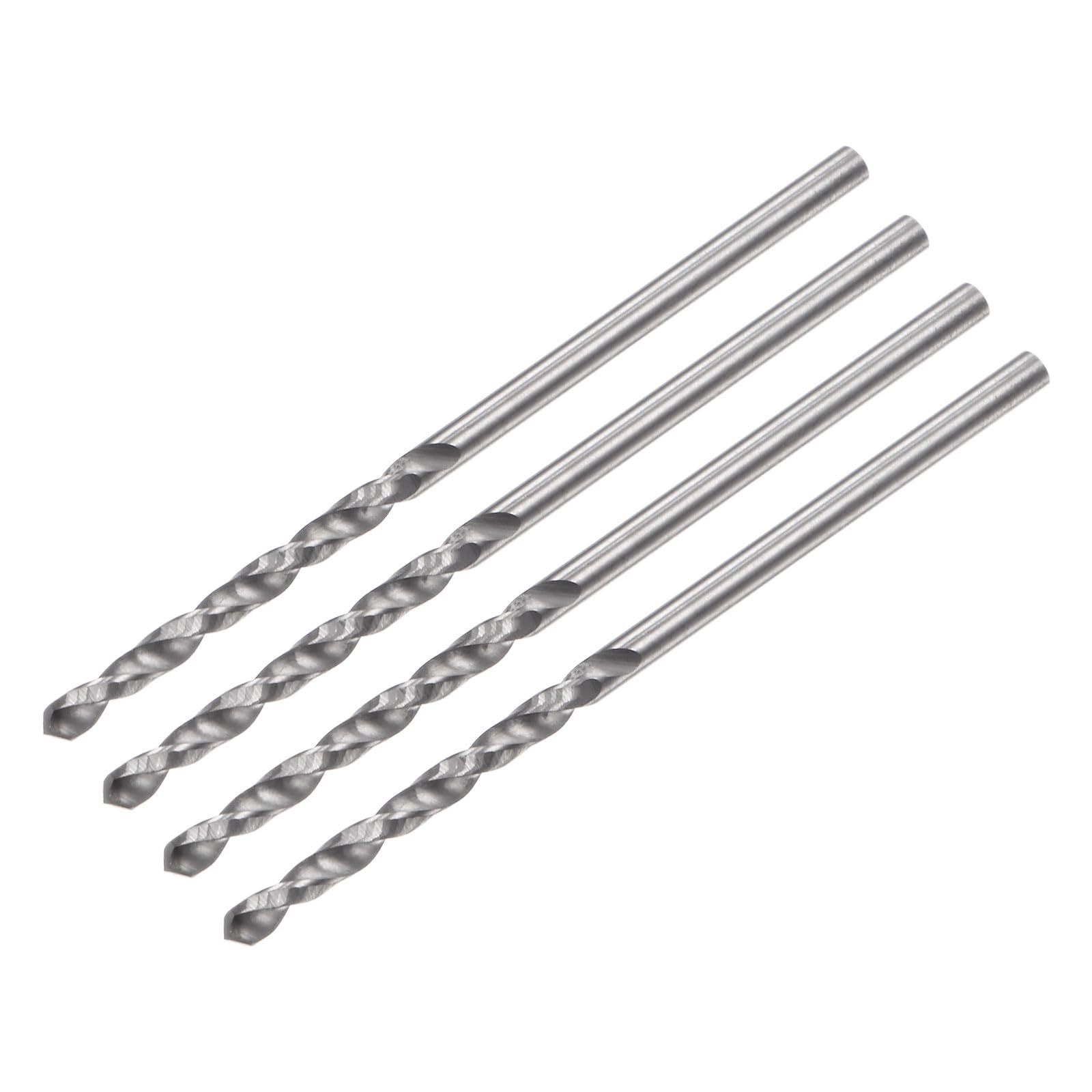 YOKIVE 4 Pcs Solid Carbide Drill Bits, 1.6mm C2/K20 Tungsten Carbide Tipped 118° Standard Point, Great for Iron, Metalworking, Stainless Steel, Aluminum