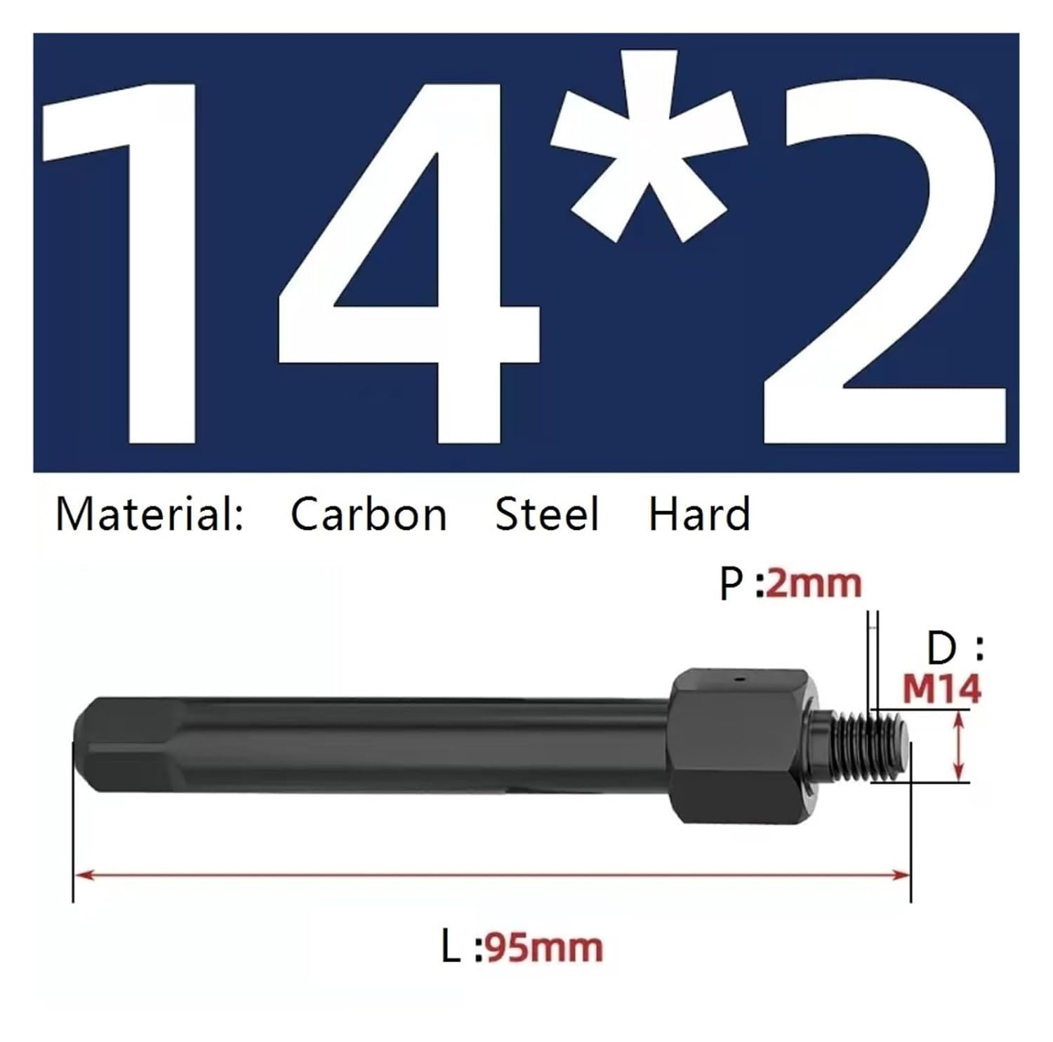1 Piece M2 M2.5 M3 M4 M5 M6 M8 M10 M12 M14 M16 self Tapping Thread Insert Repair Manual Screw Bushing Installation Tool(Black Steel,M14)