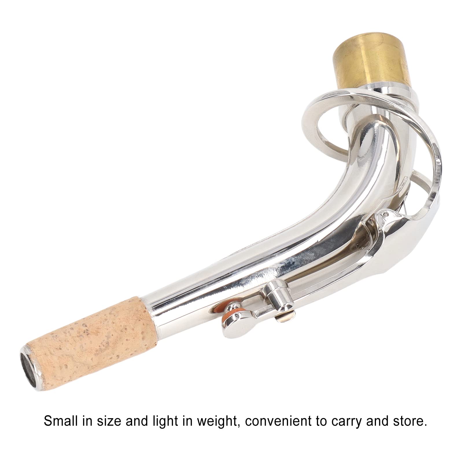 Bocal pour saxophone alto, 24,5mm Remplacement de bocal pour saxophone alto Performance améliorée et portable Accessoire pour joint de tête de bocal pour saxophonistes