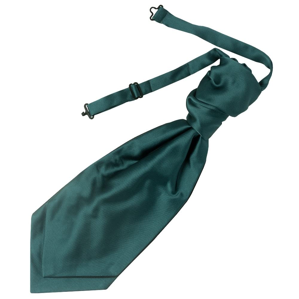 Plain Dark Teal Satin Men's Cravat Tie Wedding Christening Formal Prom Neck Tie