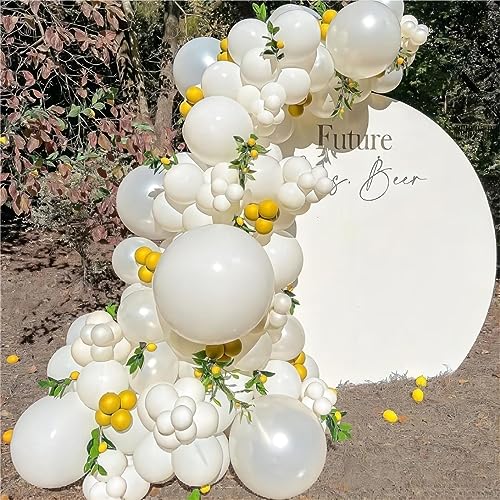 Image of 150pcs White Balloons Different Sizes Pack, 18 12 10 5 Inch Party Balloon Garland Arch Kit Birthday Baby Shower Anniversary Wedding Party Decorations(With 2 Ribbons)