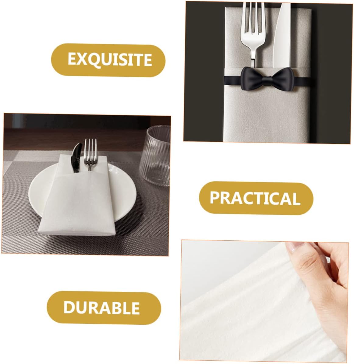 50pcs Disposable Napkins Thick Absorbent Table Napkins for Weddings Parties and Everyday Use Dust Design for Home Event Dining