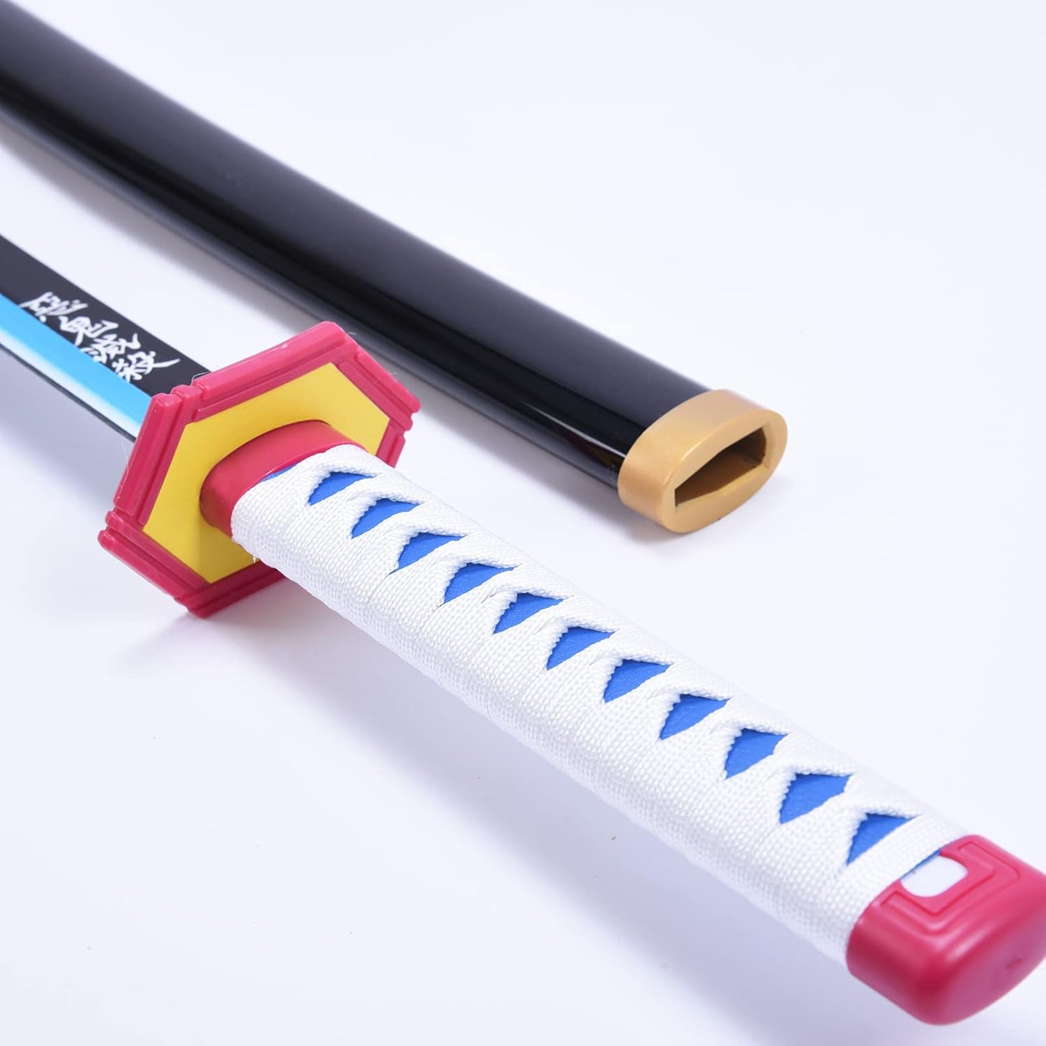 Ziqing Cosplay Sword Agatsuma Zenitsu Sword Anime Katana Anime Original Texture-a Variety of Styles to Choose from 31 inch (Tomioka Giyuu-Blue)