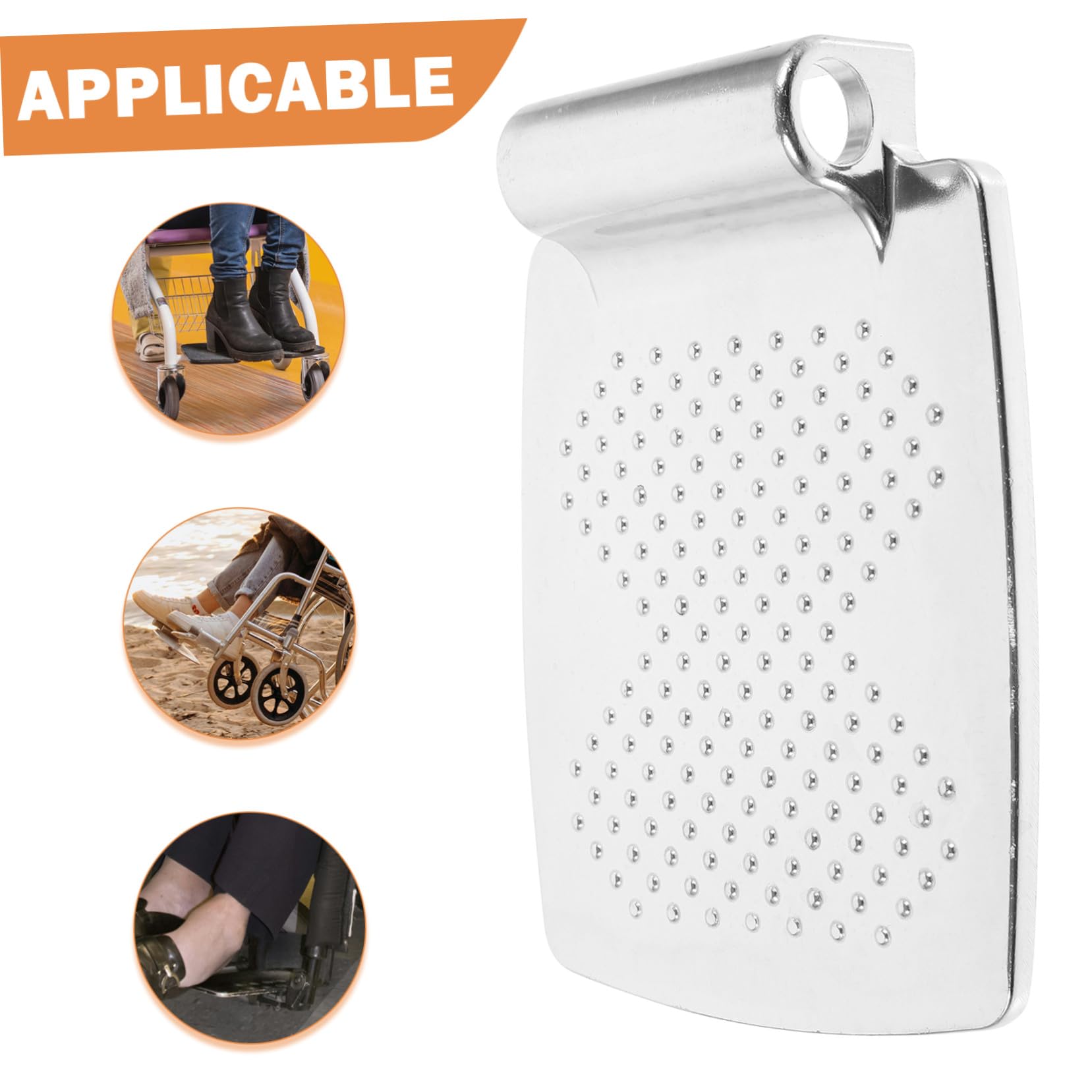 YARNOW Poggiapiedi Per Sedia a Rotelle in Alluminio 2 Pezzi Protezione Antiscivolo e Supporto Stabile, Ricambio Resistente Per Anziani e Assistenza Domiciliare