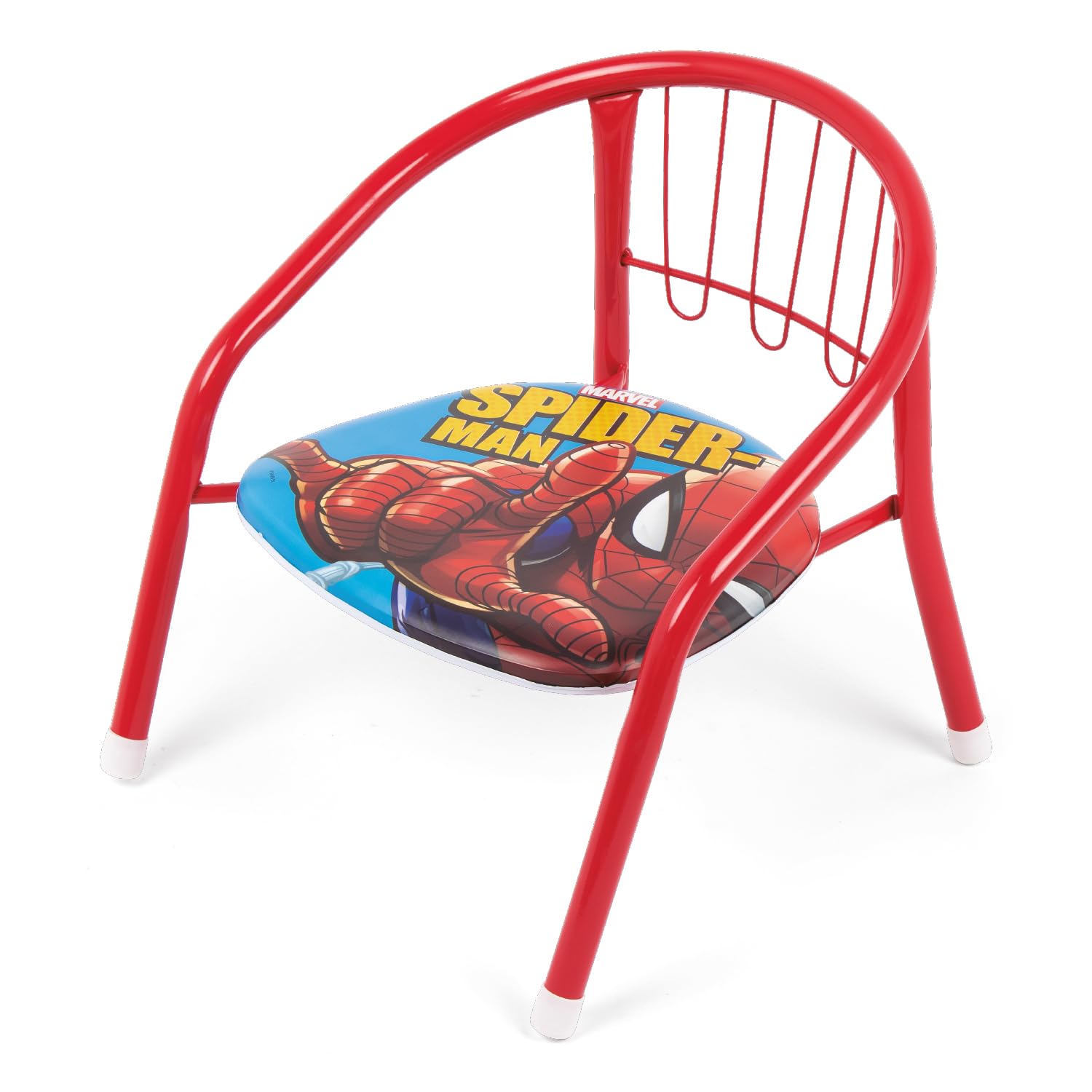 ARDITEX Silla Infantil Spiderman, Silla Metal 35,5 x 30 x 33,5 cm Roja