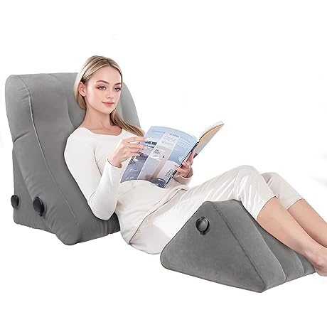 Inflatable Wedge Pillow Set - Perfect for Sleep Apnea Relief