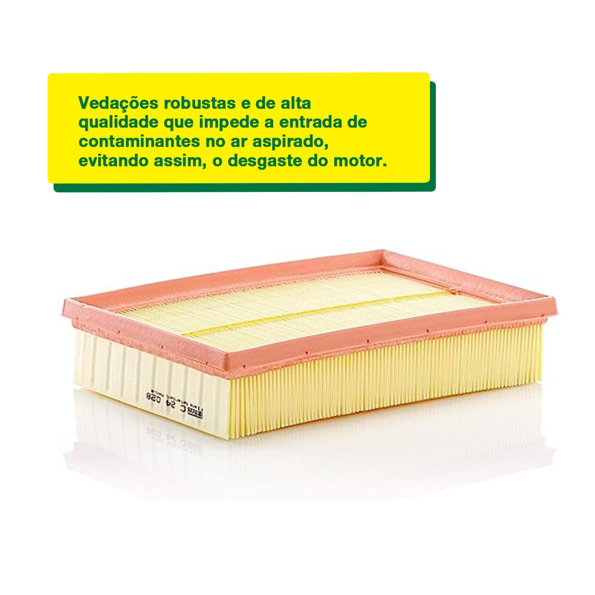 Filtro Aria Auto MANN-FILTER C 24 128/2, Sostitutivo Di Alta Qualità. Adatto A Varie Autovetture E Veicoli Commerciali, Dimensioni 240x188x58 Mm.