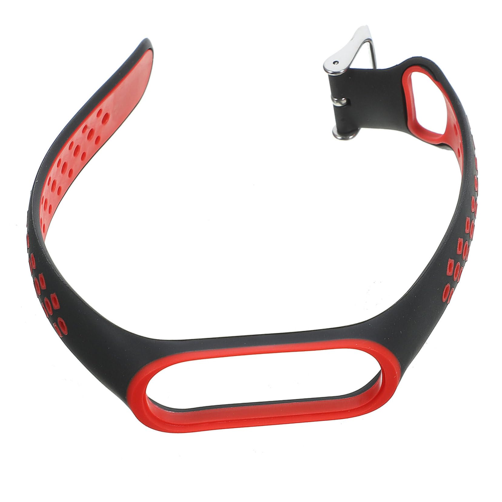 WOFASHPURET Comfortable Silicone Watch Band Two-Tone Wristband Watch Replacement Accessory Red Fit for Band 3/4