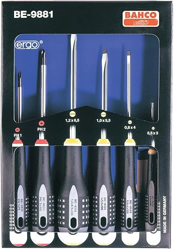Bahco BE-9881 Juego de destornilladores ergonómicos prémium