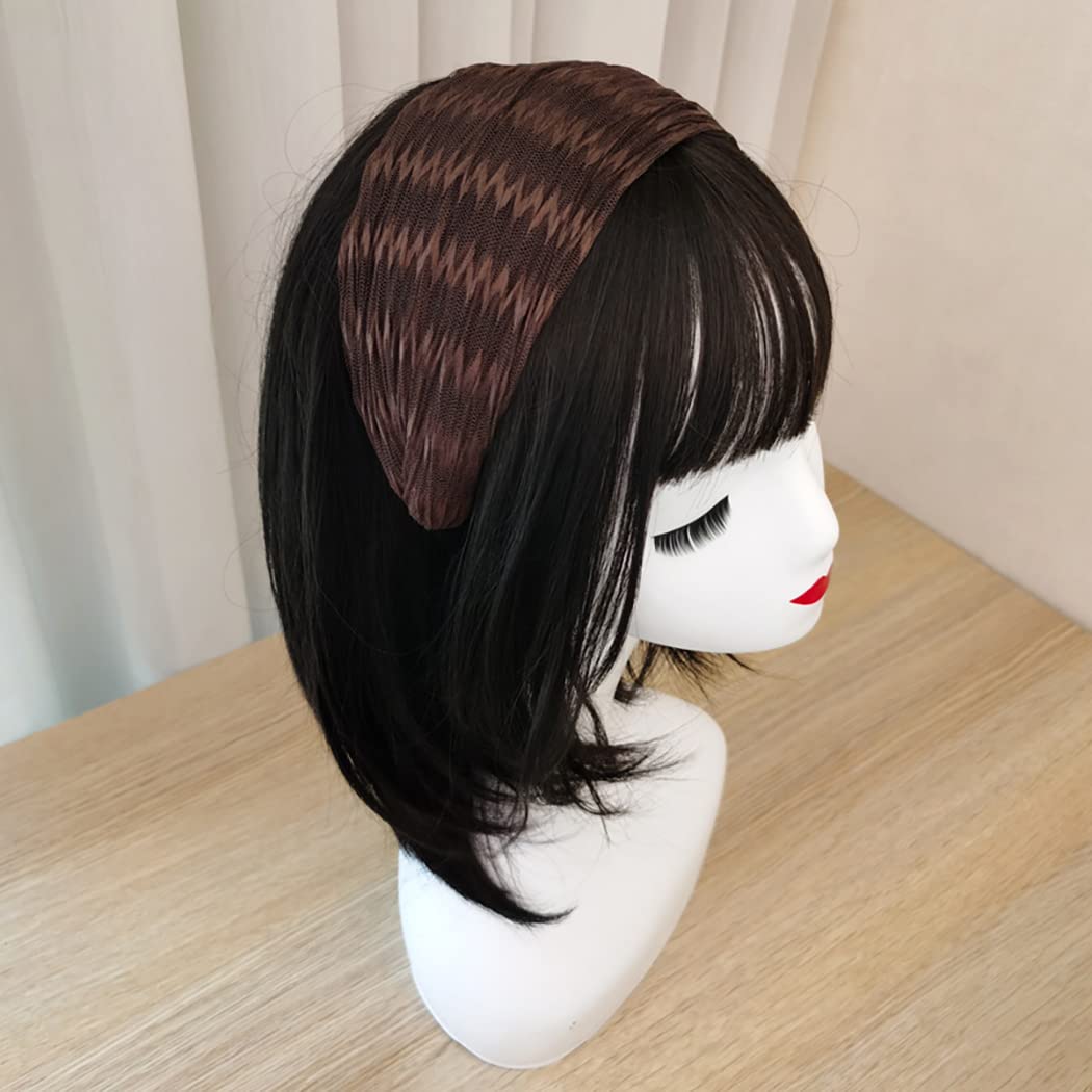 Serre-tête femme large en dentelle, bandeau uni, accessoire cheveux léger et agréable à porter, assorti à de nombreuses tenues, couleurs de cheveux et coiffures, pour le quotidien et les soirées