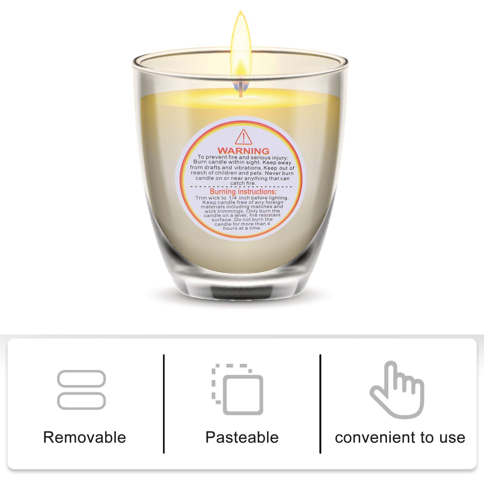 1000 Autocollants Avertissement Sécurité Bougies - Étiquettes DIY Pour Fabrication De Bougies