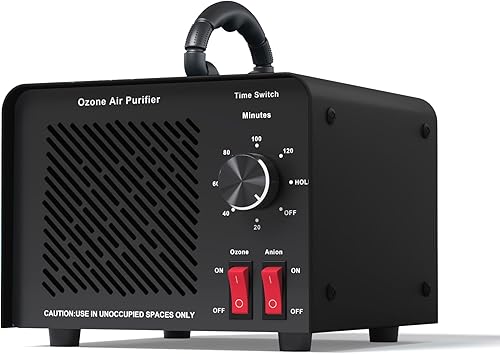 Generador de 120,000 mgh 0zone Máquina de ozono de alta capacidad y purificador de aire de iones negativos para el hogar, automóvil, eliminación de